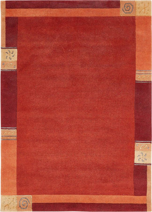 LUXOR living Wollen kleed India zuivere wol met de hand geknoopt met randdessin ook als loper - Foto 7