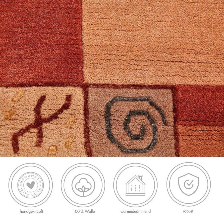 LUXOR living Wollen kleed India zuivere wol met de hand geknoopt met randdessin ook als loper - Foto 5