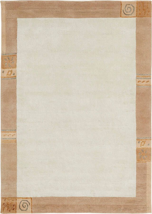 LUXOR living Wollen kleed India zuivere wol met de hand geknoopt met randdessin ook als loper - Foto 5