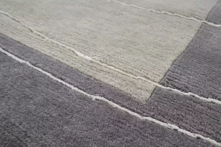 LUXOR living Wollen kleed LINEO Nepal tapijt 100% wol handgeknoopt met bies - Foto 4