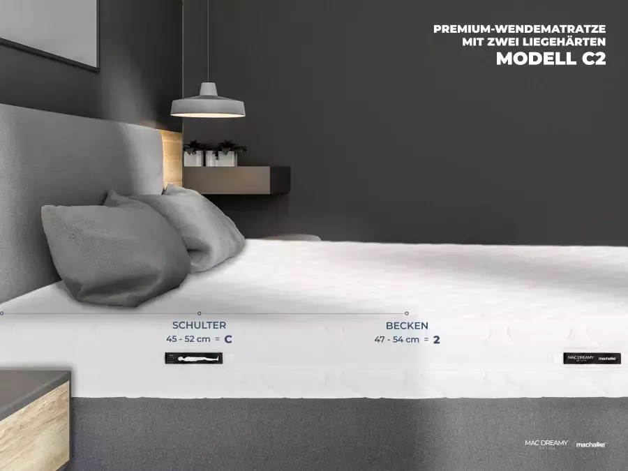 Machalke Koudschuimmatras Mac Dreamy de Luxe Premium matras in verschillende afmetingen luxueuze tweezijdig te gebruiken matras hoogte 20 cm - Foto 2