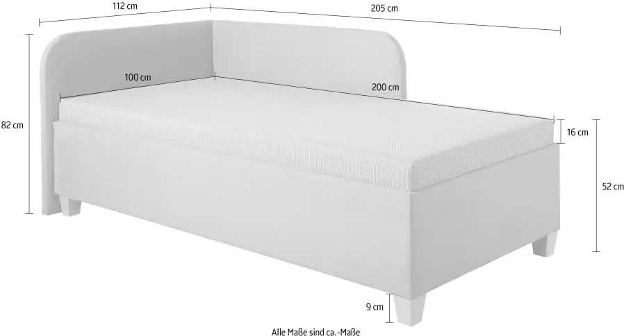 Maintal Bed Aolana met bedkist in 2 breedten binnenvering- of bonell-matras ter keuze - Foto 8