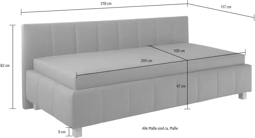 Maintal Bed Mailo met bedkist in 3 breedten binnenvering- of bonell-matras ter keuze - Foto 8