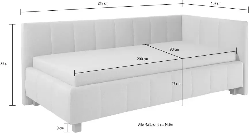 Maintal Bed Mailo met hoofdbord & bedkist 3 breedten binnenvering- of bonell-matras - Foto 7