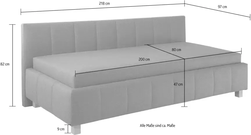 Maintal Bed Mailo met bedkist in 3 breedten binnenvering- of bonell-matras ter keuze - Foto 8