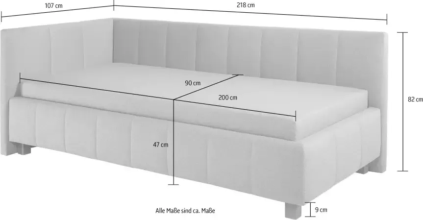 Maintal Bed Mailo met hoofdbord & bedkist 3 breedten binnenvering- of bonell-matras - Foto 7