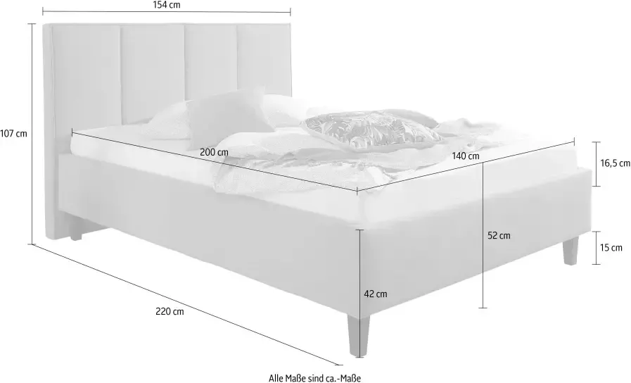 Maintal Gestoffeerd bed inclusief bedkist - Foto 8