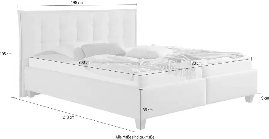 Maintal Gestoffeerd bed inclusief bedkist - Foto 6
