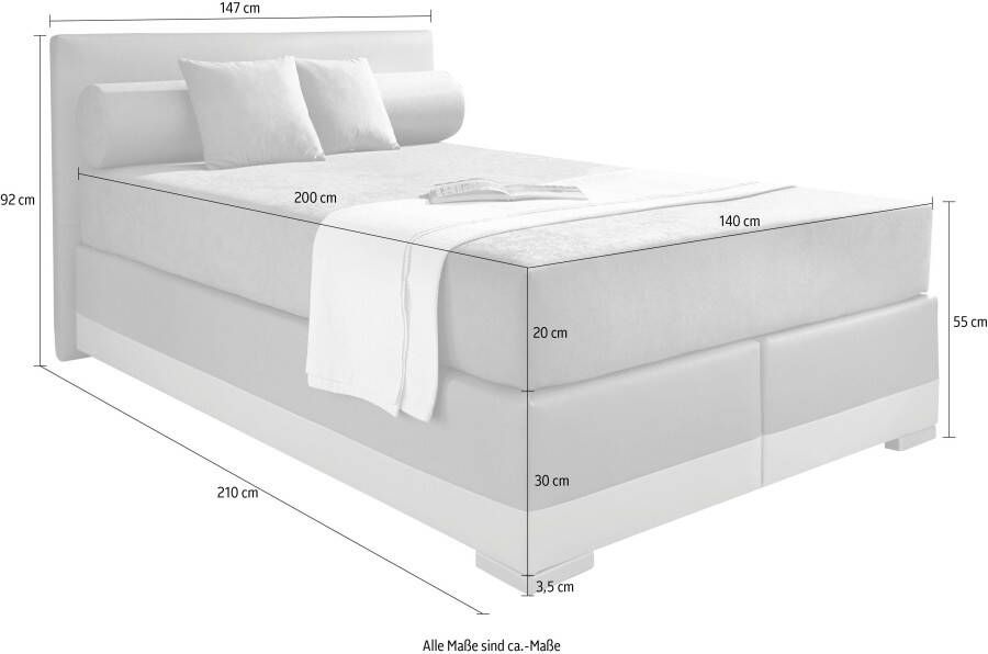 Maintal Boxspring Lago in 3 verschillende matrassoorten h2 of h3 - Foto 1