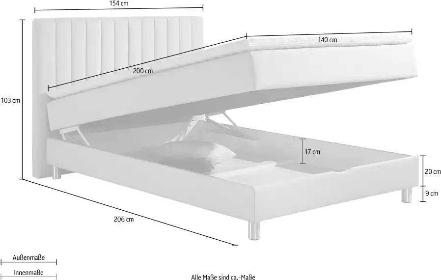 Maintal Boxspring met bedkist en topmatras van koudschuim - Foto 3