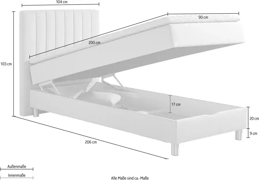 Maintal Boxspring met bedkist en topmatras van koudschuim - Foto 2