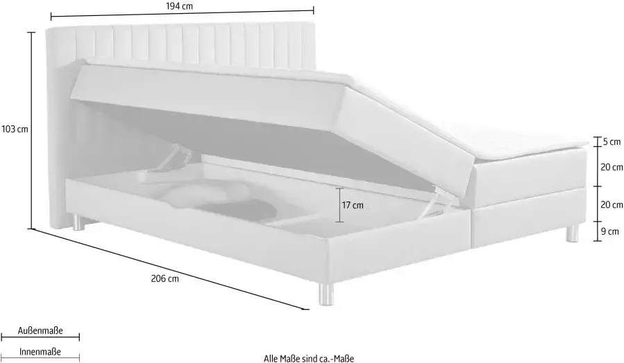 Maintal Boxspring met bedkist en topmatras van koudschuim - Foto 3