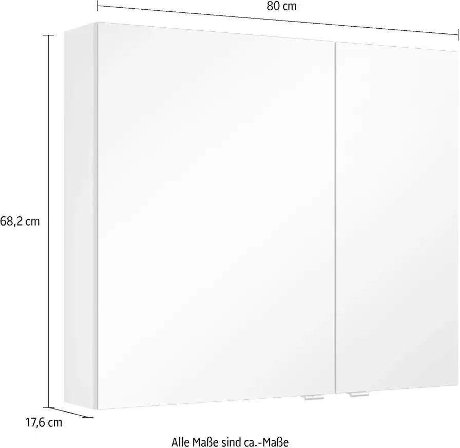 MARLIN Spiegelkast 3980 met dubbelzijdig spiegelende deuren voorgemonteerd - Foto 2
