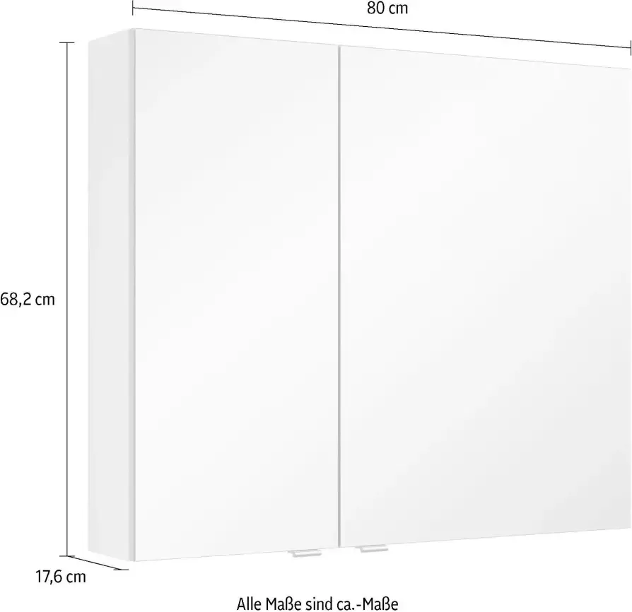MARLIN Spiegelkast 3980 met dubbelzijdig spiegelende deuren voorgemonteerd