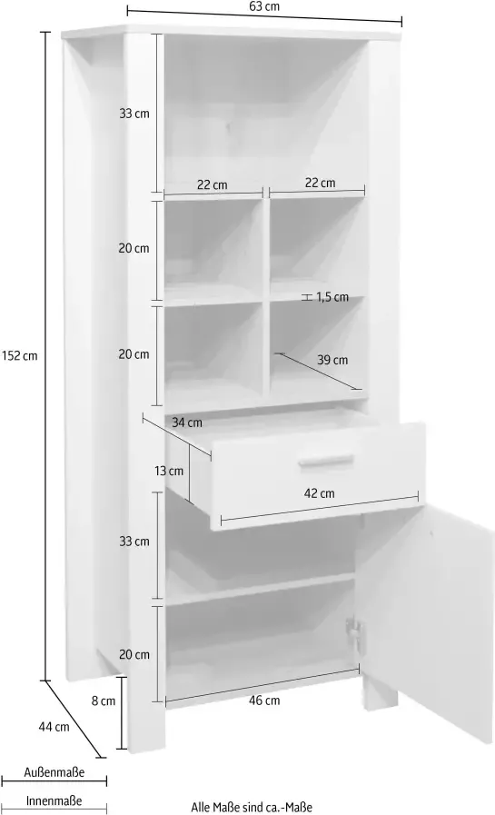 Mäusbacher Bergkast Nele Hoogte 152 cm - Foto 4