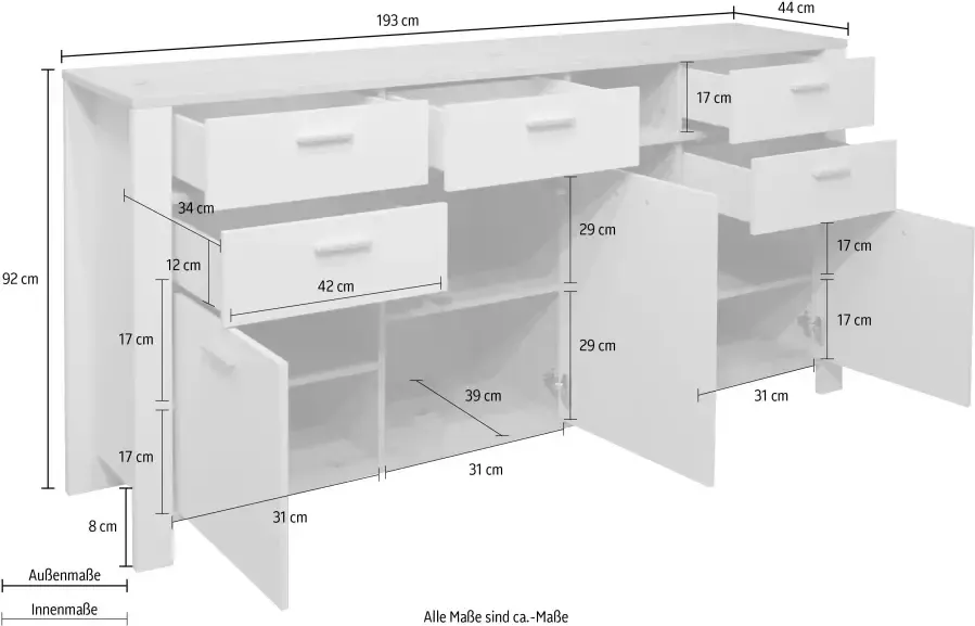 Mäusbacher Dressoir Nele Breedte 193 cm - Foto 2