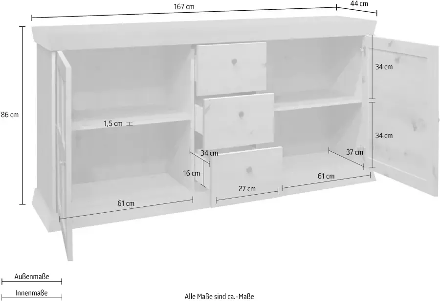 Mäusbacher Dressoir Matrix Breedte 167 cm - Foto 1