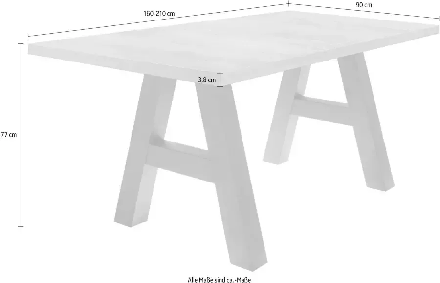 Mäusbacher Eettafel Mister met lade (160-210 cm) frame in a-model - Foto 1