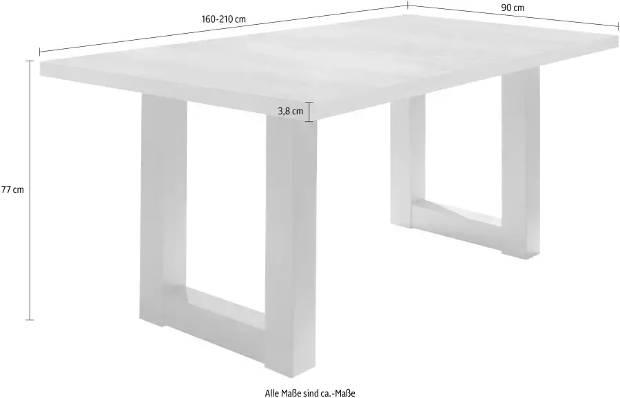 Mäusbacher Eettafel Mister met lade (160-210 cm) frame in u-model - Foto 3