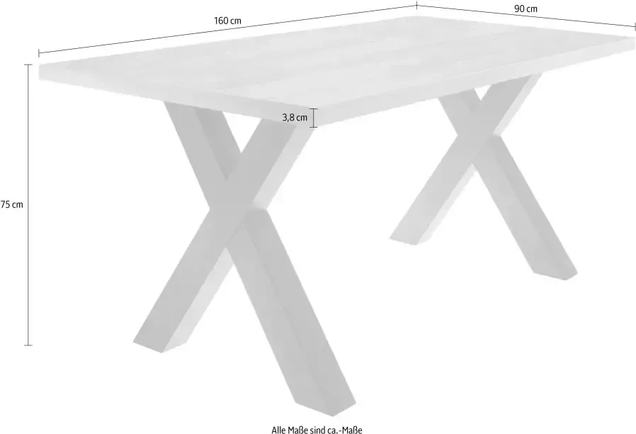 Mäusbacher Eettafel Mister X-vormig frame - Foto 1