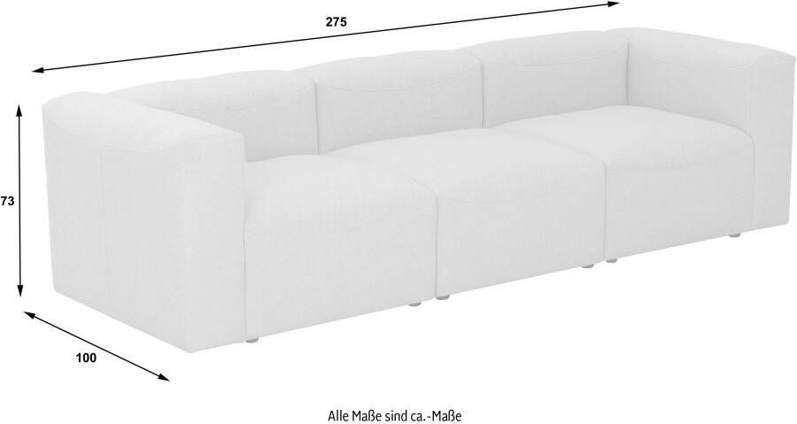Max Winzer 3-zitsbank LENA Sofaset 05 bestaande uit 3 zitelementen individueel te combineren (voordeelset 3-delig) - Foto 7