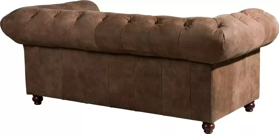 Max Winzer Chesterfield-bank Old Engeland 2-zitsbank van leer met capitonnage & siernagels breedte 192 cm - Foto 8