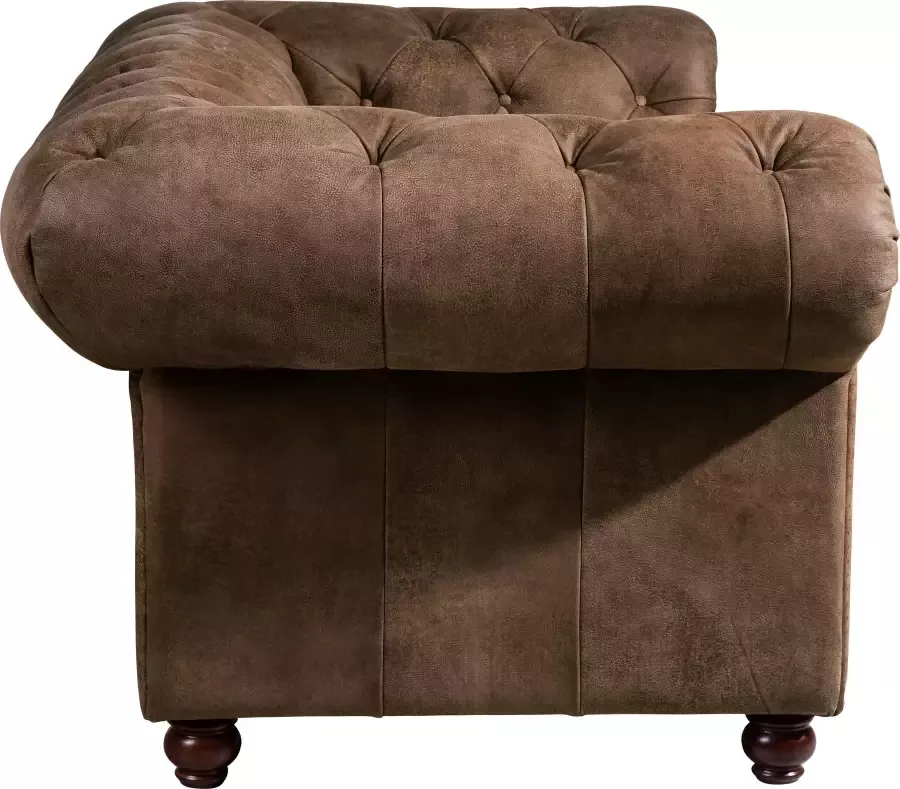 Max Winzer Chesterfield-bank Old Engeland 2-zitsbank van leer met capitonnage & siernagels breedte 192 cm - Foto 6