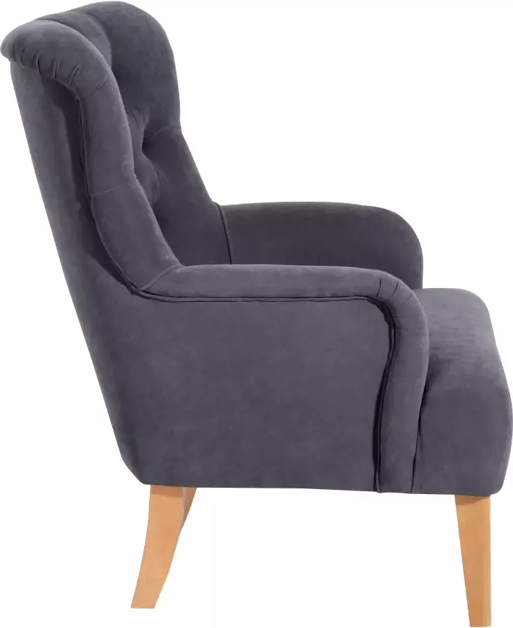 Max Winzer Chesterfield-fauteuil Bradley met elegante knoopstiksels - Foto 2