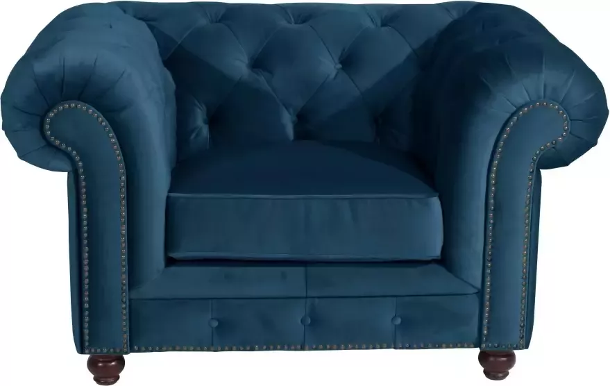 Max Winzer Chesterfield-fauteuil Old Engeland met elegante knoopstiksels - Foto 4