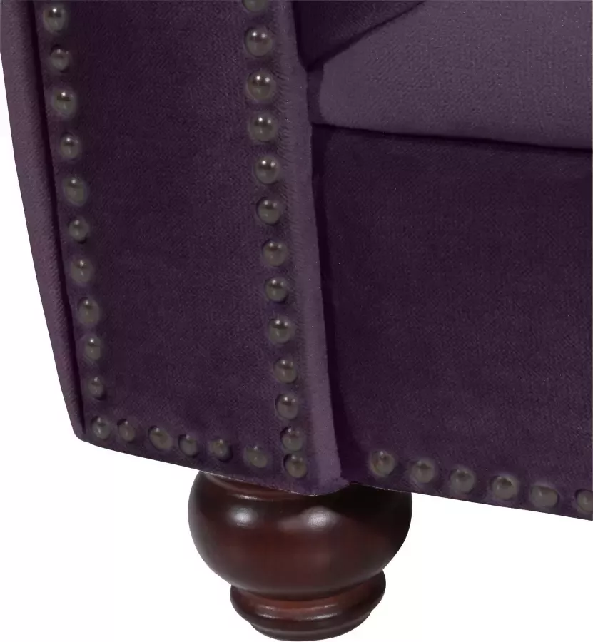 Max Winzer Chesterfield-fauteuil Old Engeland met elegante knoopstiksels - Foto 1