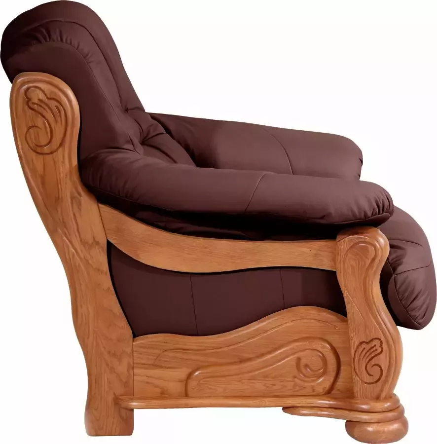 Max Winzer Fauteuil Texas met een decoratief houten frame - Foto 1