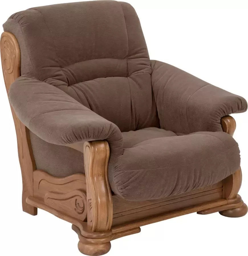 Max Winzer Fauteuil Texas met een decoratief houten frame - Foto 7