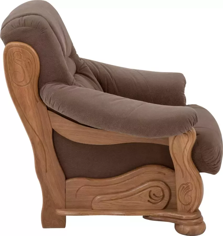 Max Winzer Fauteuil Texas met een decoratief houten frame - Foto 9