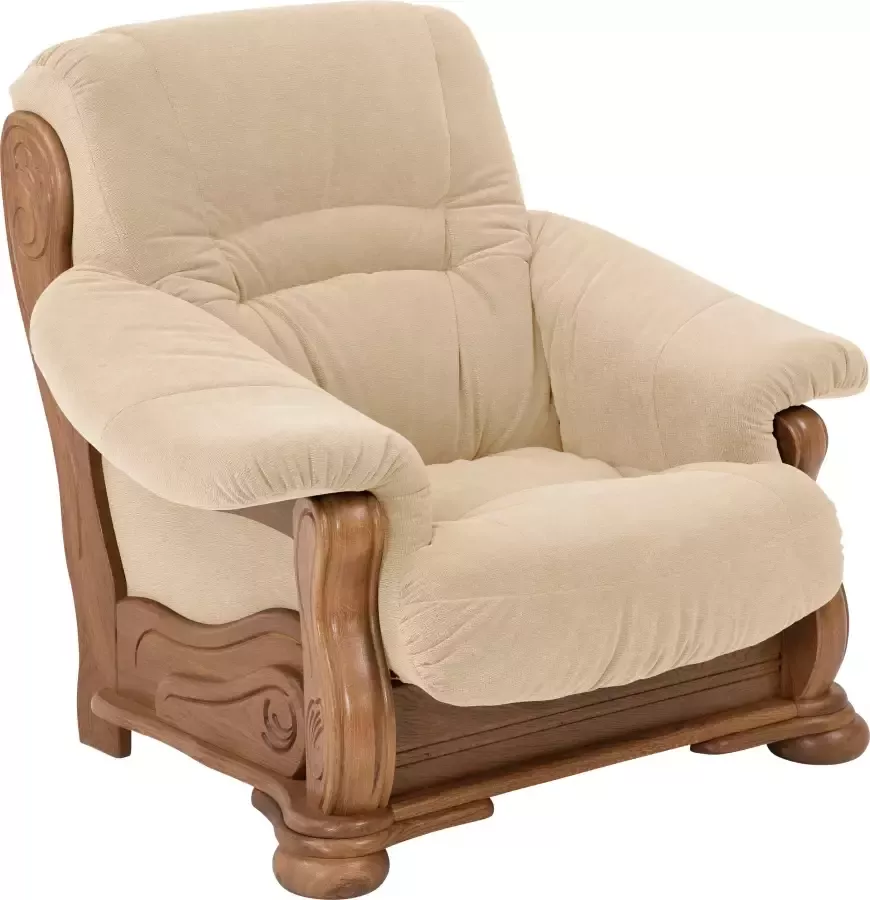 Max Winzer Fauteuil Texas Loungesessel met een decoratief houten frame (set) - Foto 8