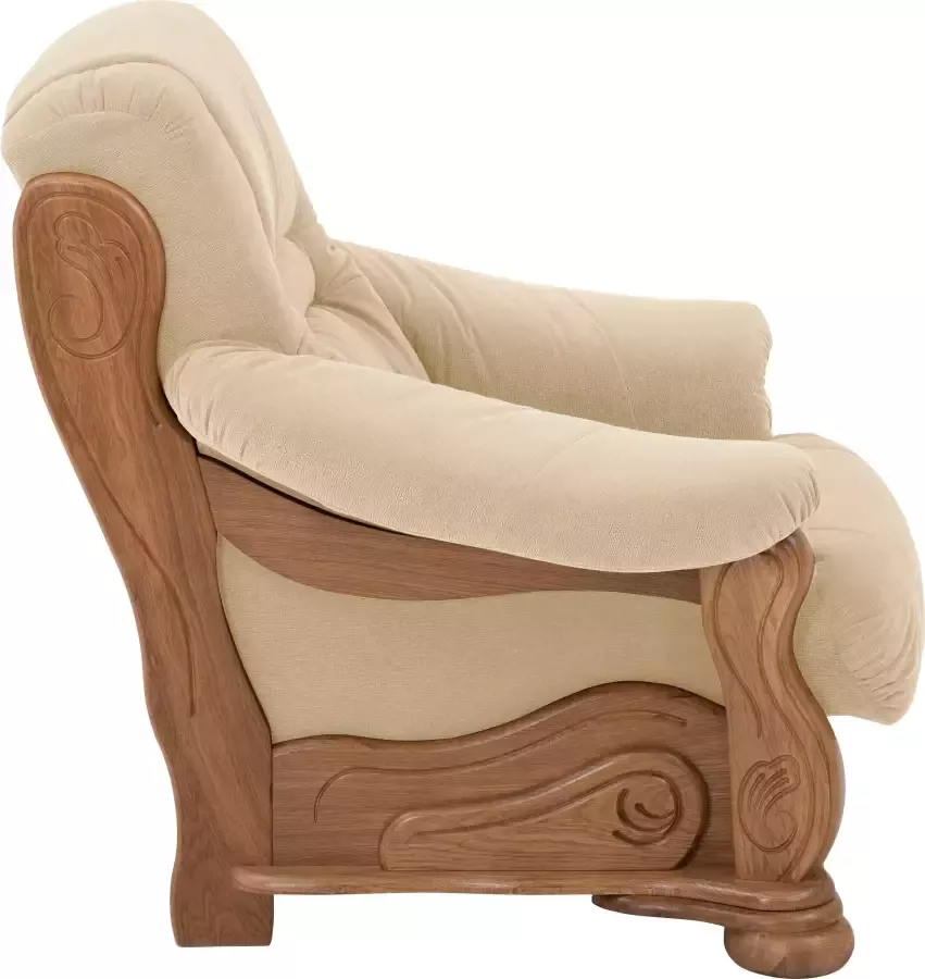 Max Winzer Fauteuil Texas Loungesessel met een decoratief houten frame (set) - Foto 10