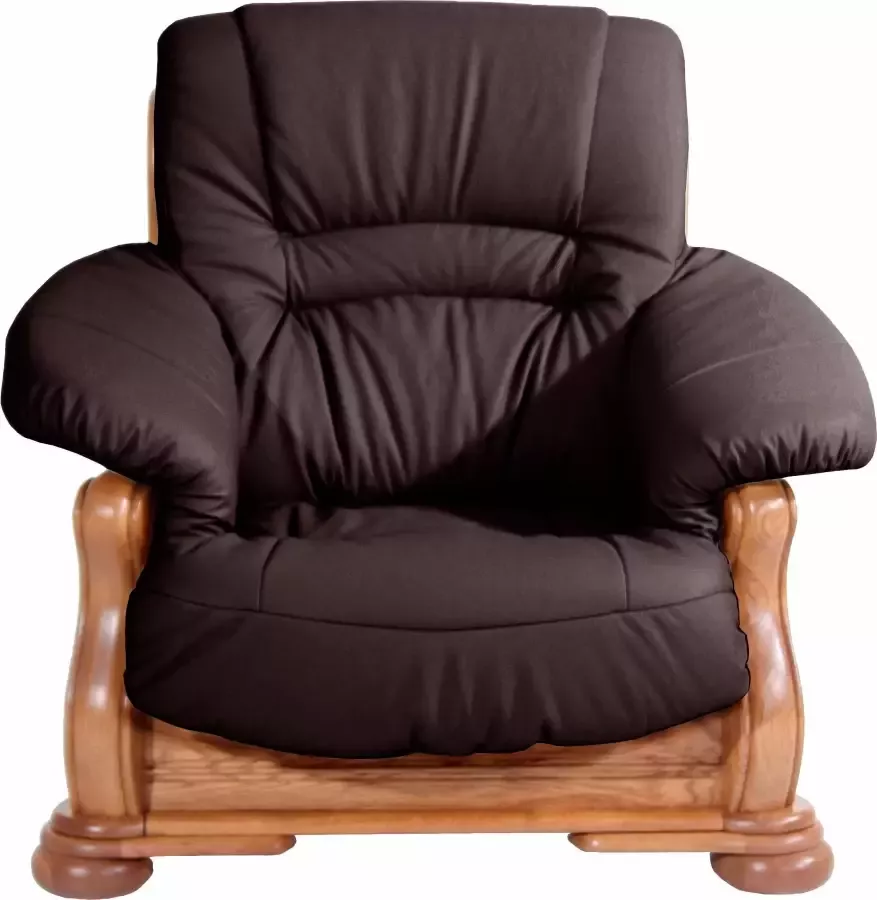 Max Winzer Fauteuil Texas Loungesessel met een decoratief houten frame (set) - Foto 2