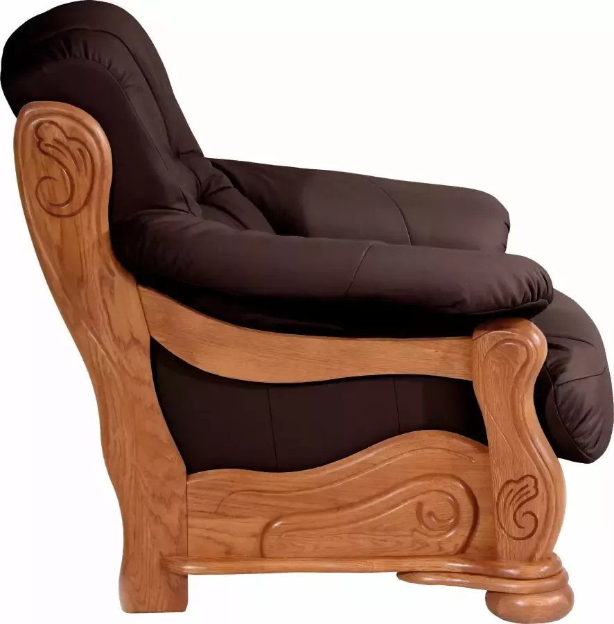 Max Winzer Fauteuil Texas met een decoratief houten frame