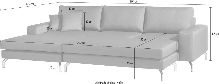 Max Winzer Hoekbank Flori met longchair links of rechts inclusief sierkussen - Foto 11