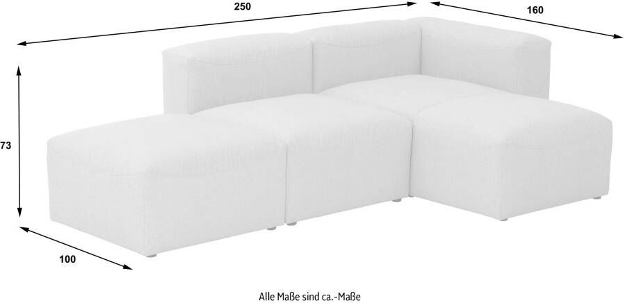 Max Winzer Hoekbank LENA Sofaset 03 bestaande uit 3 zitelementen individueel te combineren (voordeelset 3-delig) - Foto 8