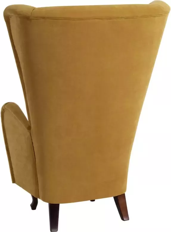 Max Winzer Oorfauteuil Anastasia met gekrulde houten poten stoel met een hoge rugleuning - Foto 3