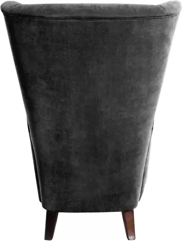 Max Winzer Oorfauteuil Anastasia met gekrulde houten poten stoel met een hoge rugleuning - Foto 1