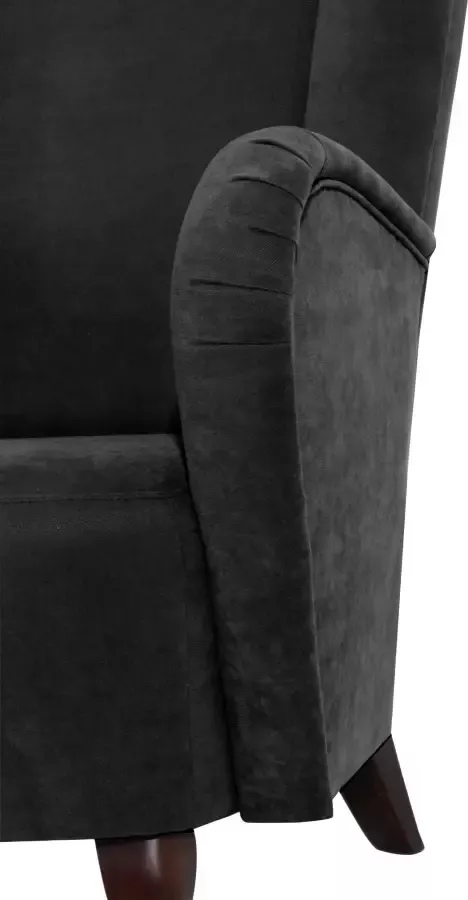 Max Winzer Oorfauteuil Anastasia met gekrulde houten poten stoel met een hoge rugleuning - Foto 5