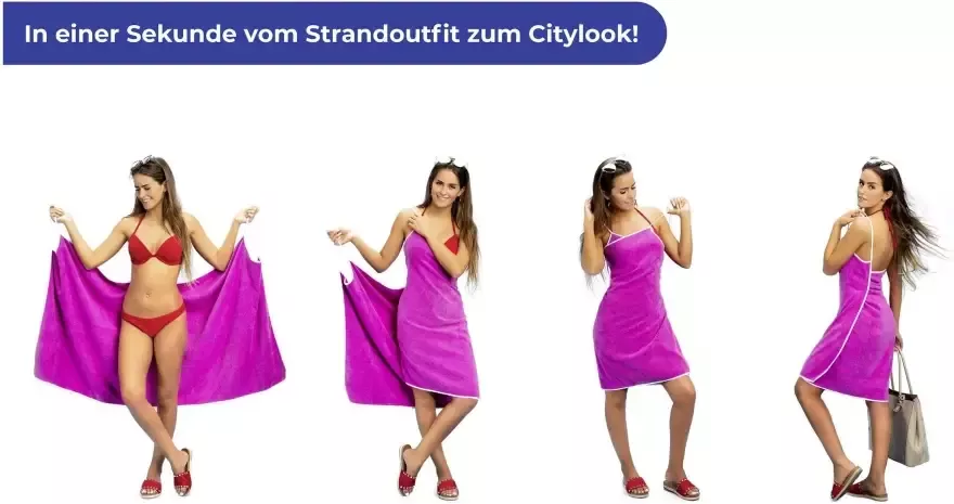 Maximex Douchelaken Wickel-Strandkleid Maat M (1 stuk) - Foto 6