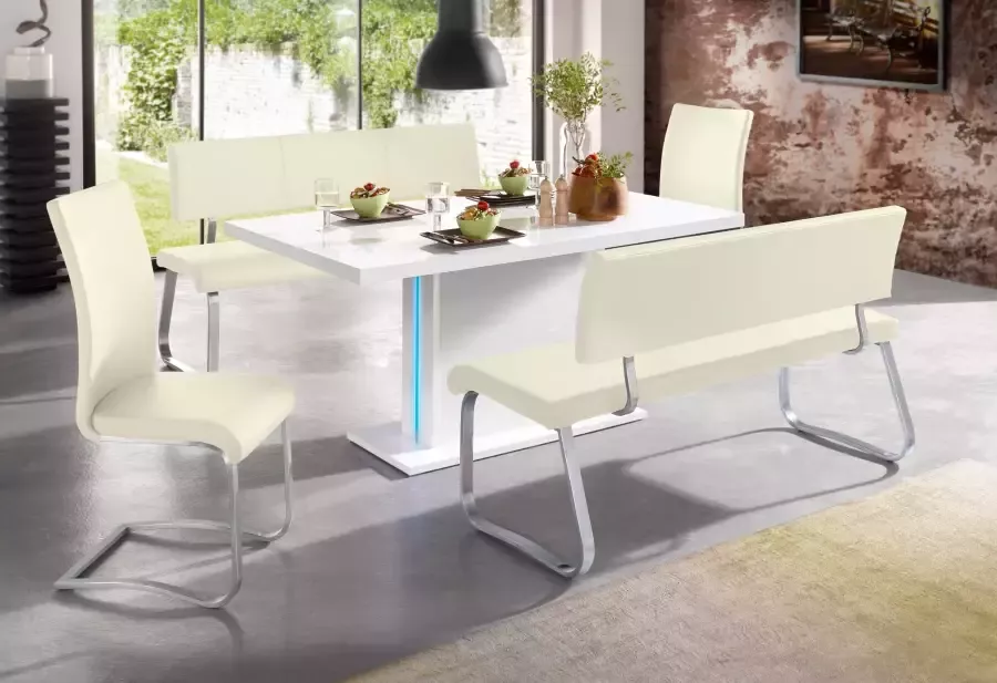 MCA furniture Bank Arco belastbaar tot 280 kg imitatieleer in verschillende breedten (1 stuk)