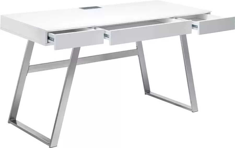 MCA furniture Bureau Aspen matwit laden met push-to-open breedte 140 cm - Foto 5
