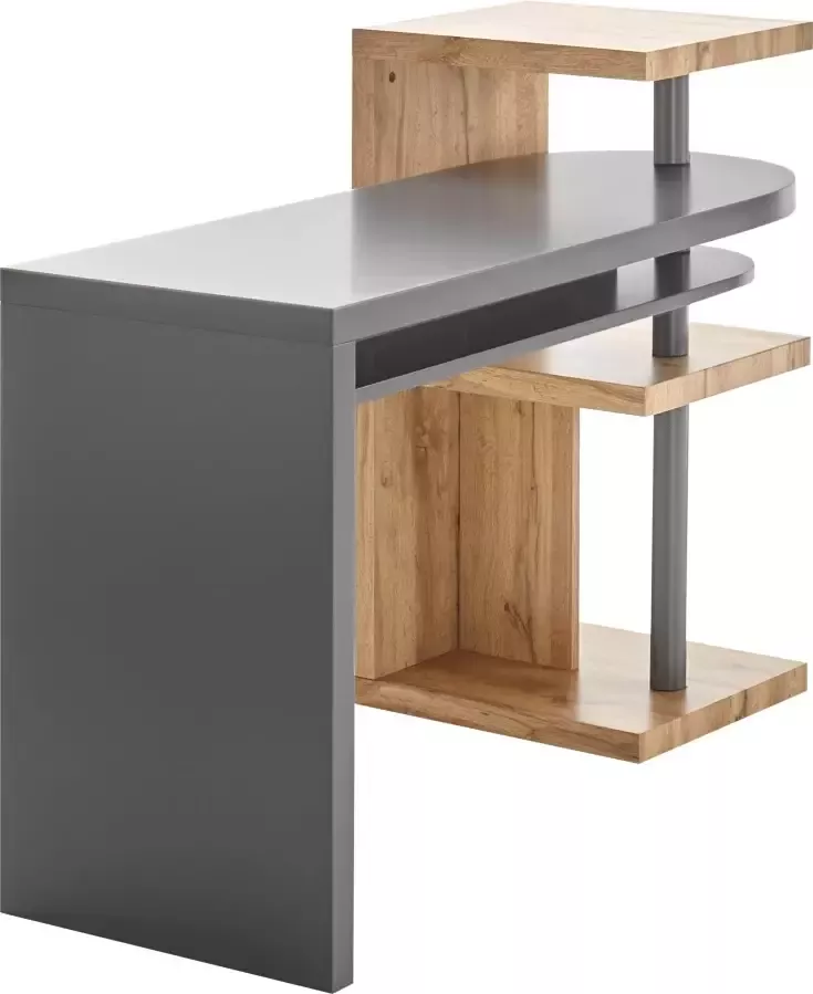 MCA furniture Bureau Moura met kastelement hoogglans-wit tafelblad draaibaar breedte 145 cm - Foto 4