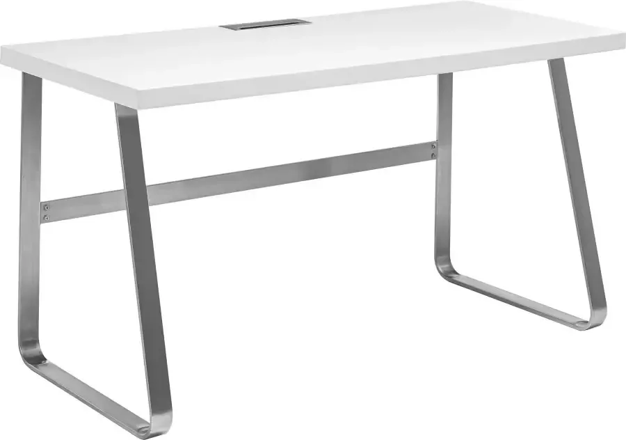 MCA furniture Bureau Beno 140 cm breedte met frame in edelstaal-look - Foto 2