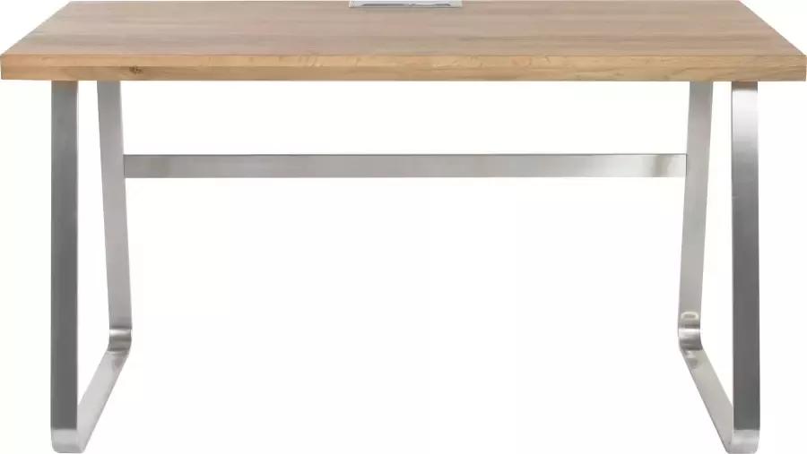 MCA furniture Bureau Beno 140 cm breedte met frame in edelstaal-look - Foto 6