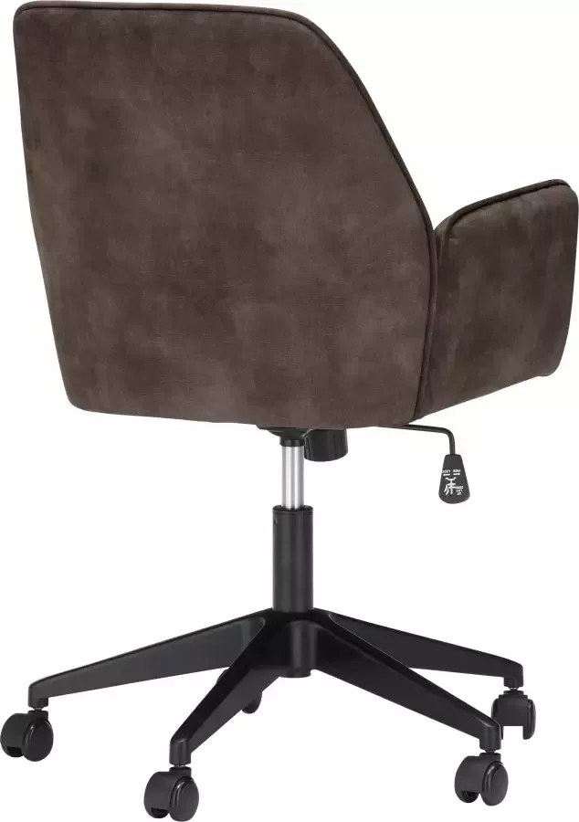 MCA furniture Bureaustoel O-Ottawa Fluweel bureaustoel met traploos instelbare comfortabele zithoogte