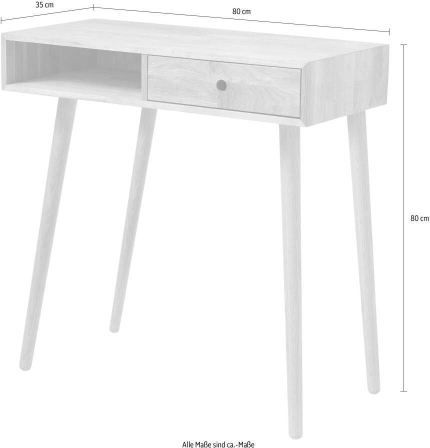 MCA furniture Console Agra Massief eiken met lade - Foto 5